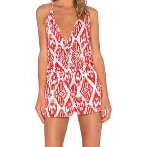 Clayton Isabel Romper in Vermilion Tribal